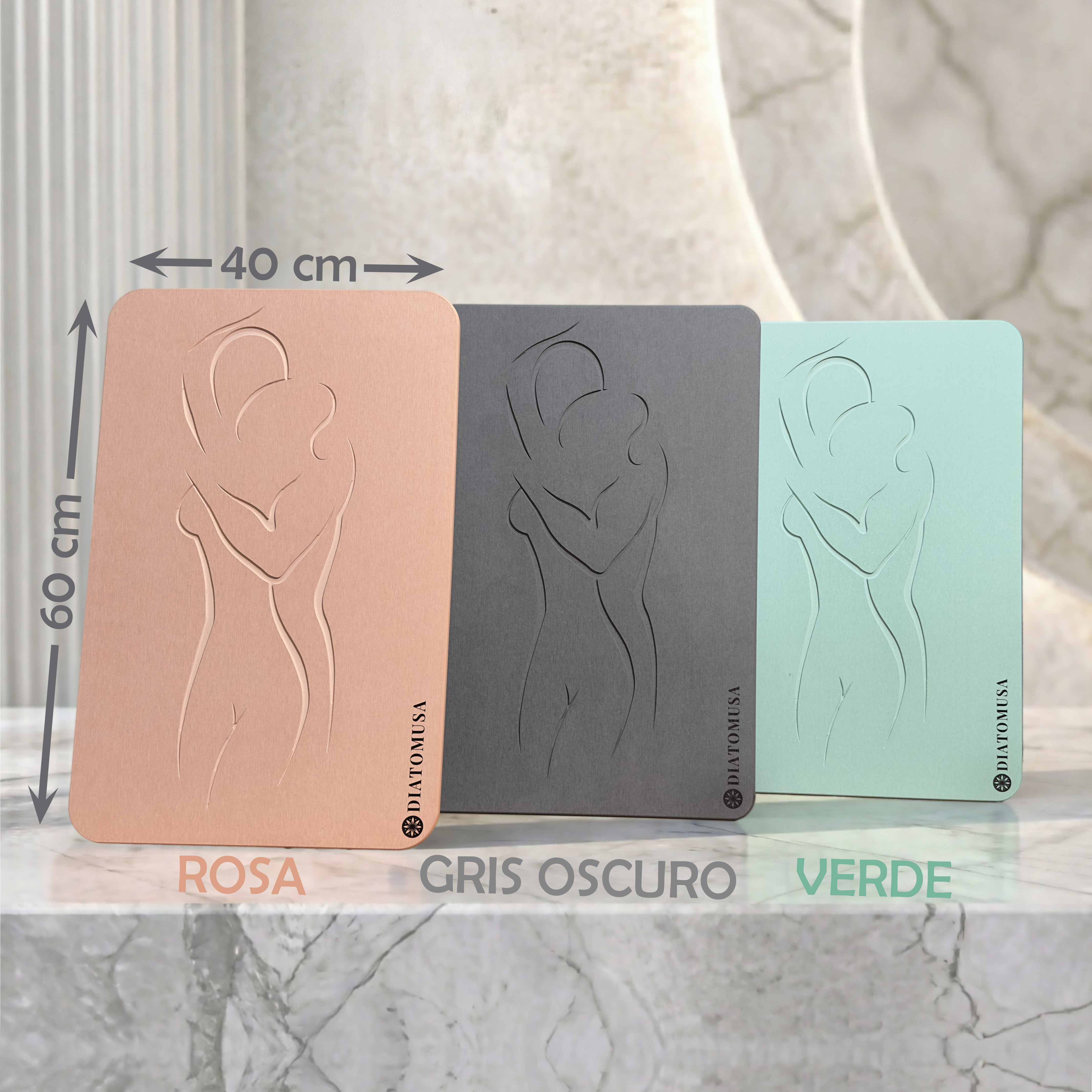 Variantes de color DIATOMUSA con medidas visibles